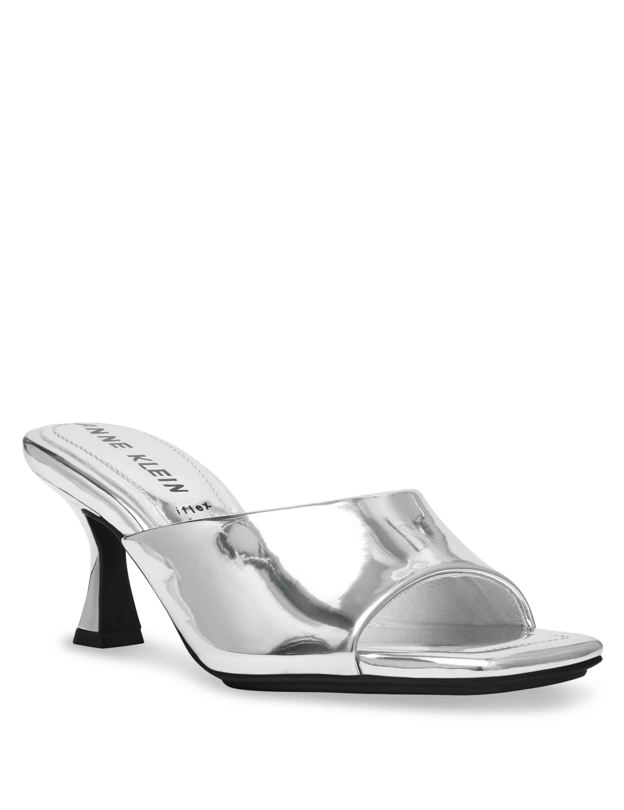 anne klein silver dress shoes ANNE KLEIN IFLEX SILVER OPEN TOE SLINGBACK