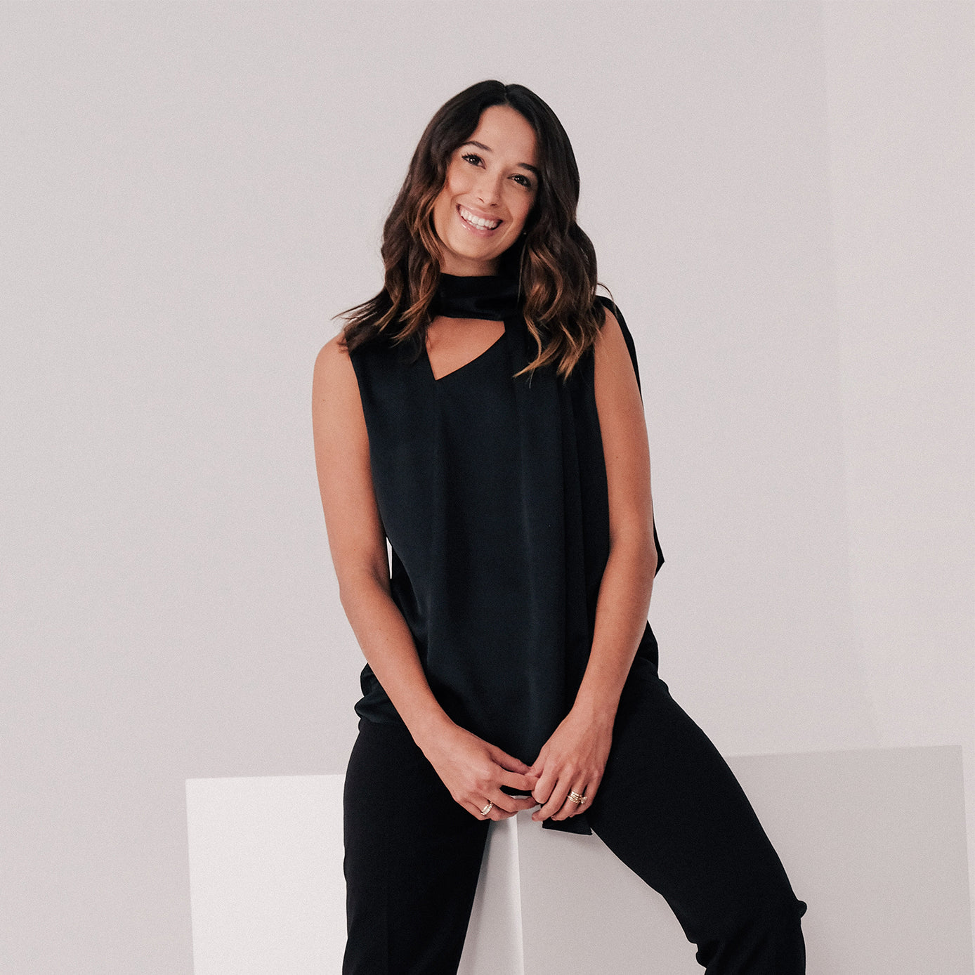 Jesse Gre Rubinstein at NYFW Anne Klein