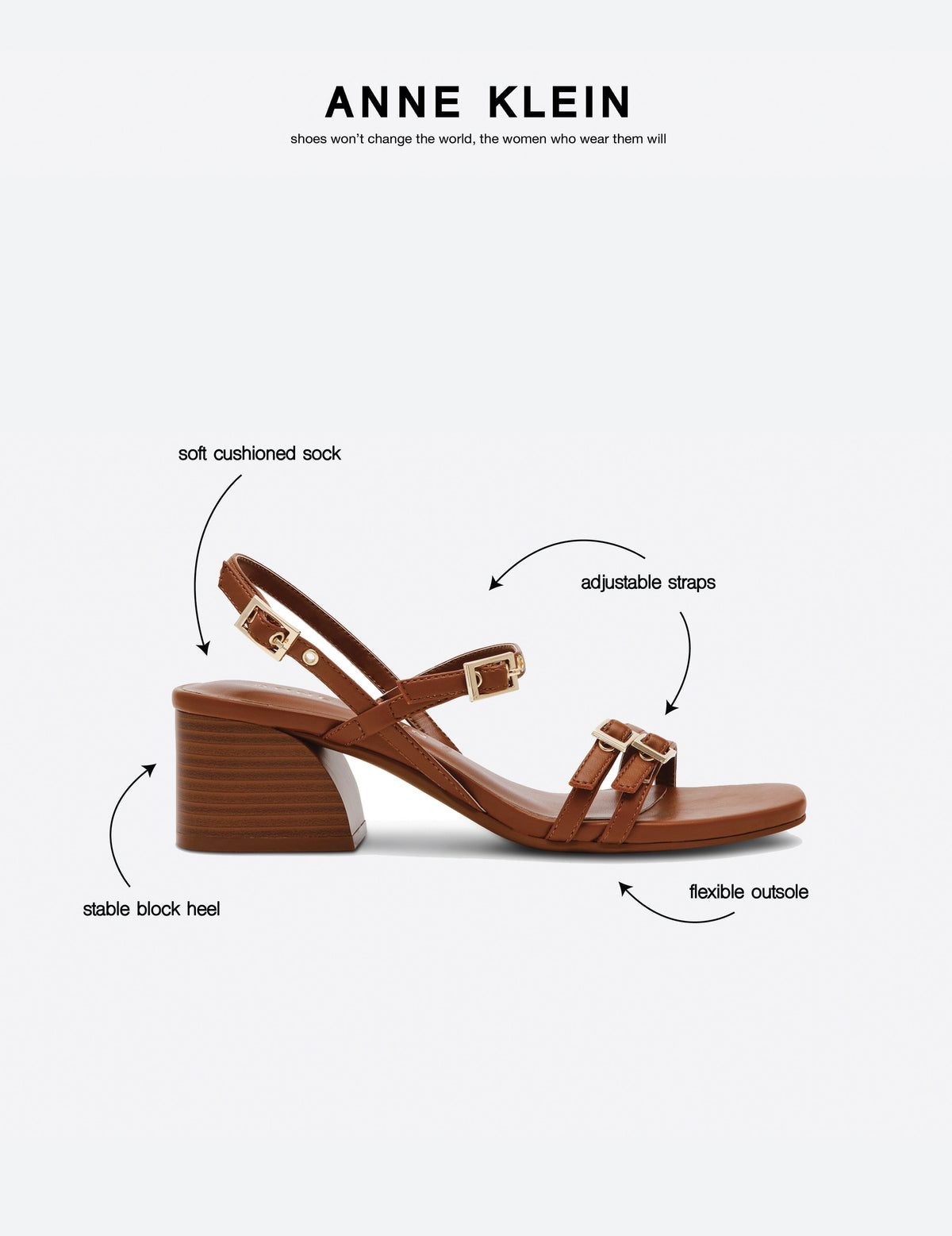 Anne Klein Mackenzie Block Heel Sandal