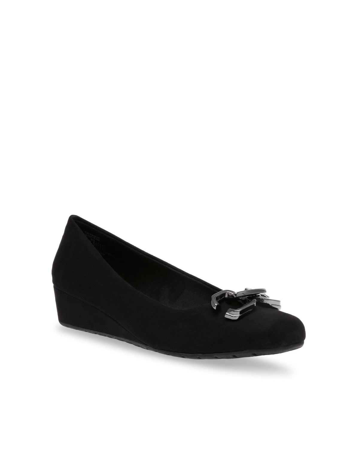 Anne Klein Black Mariela Wedge- Sale