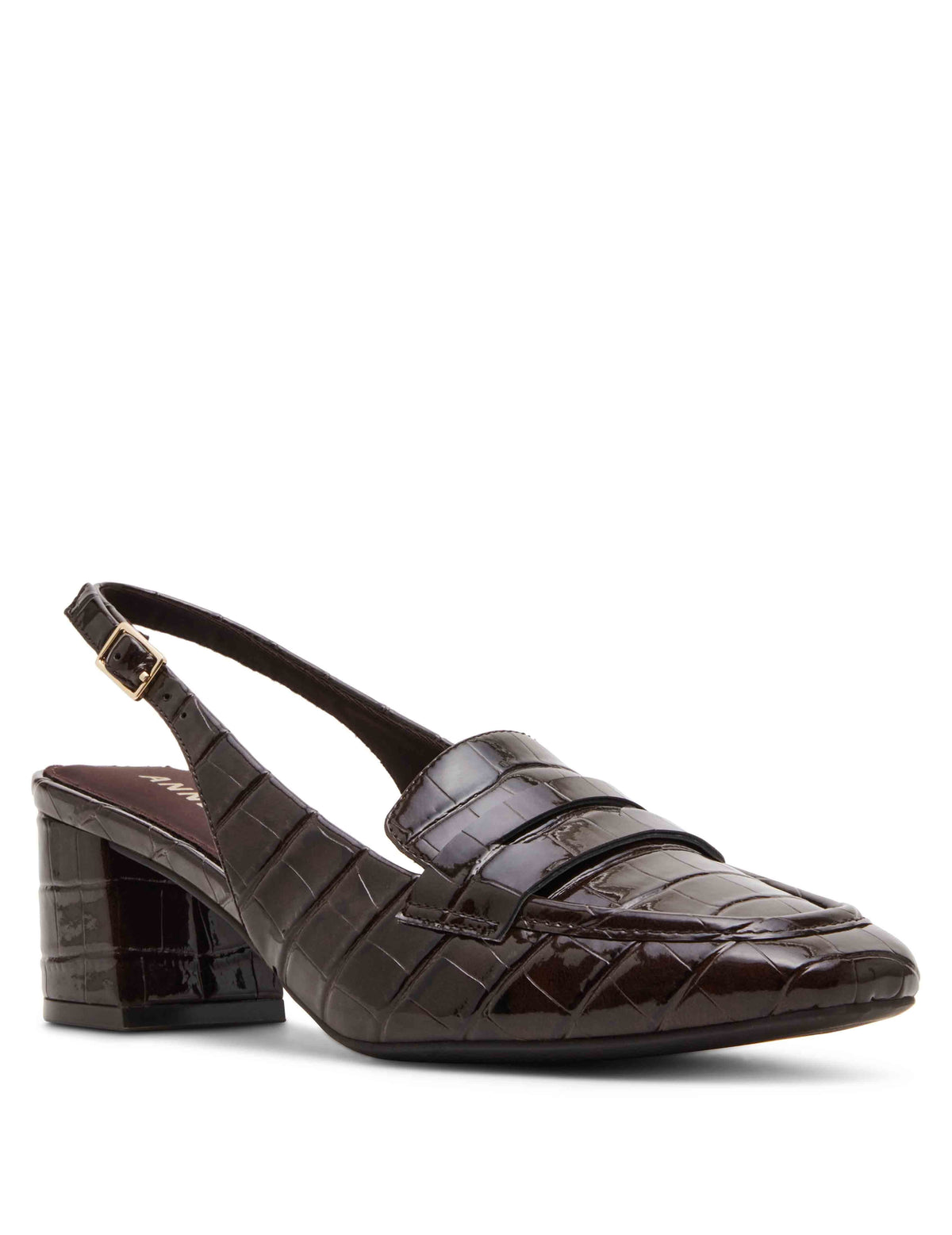 Anne Klein BROWN CROC Mona Loafer