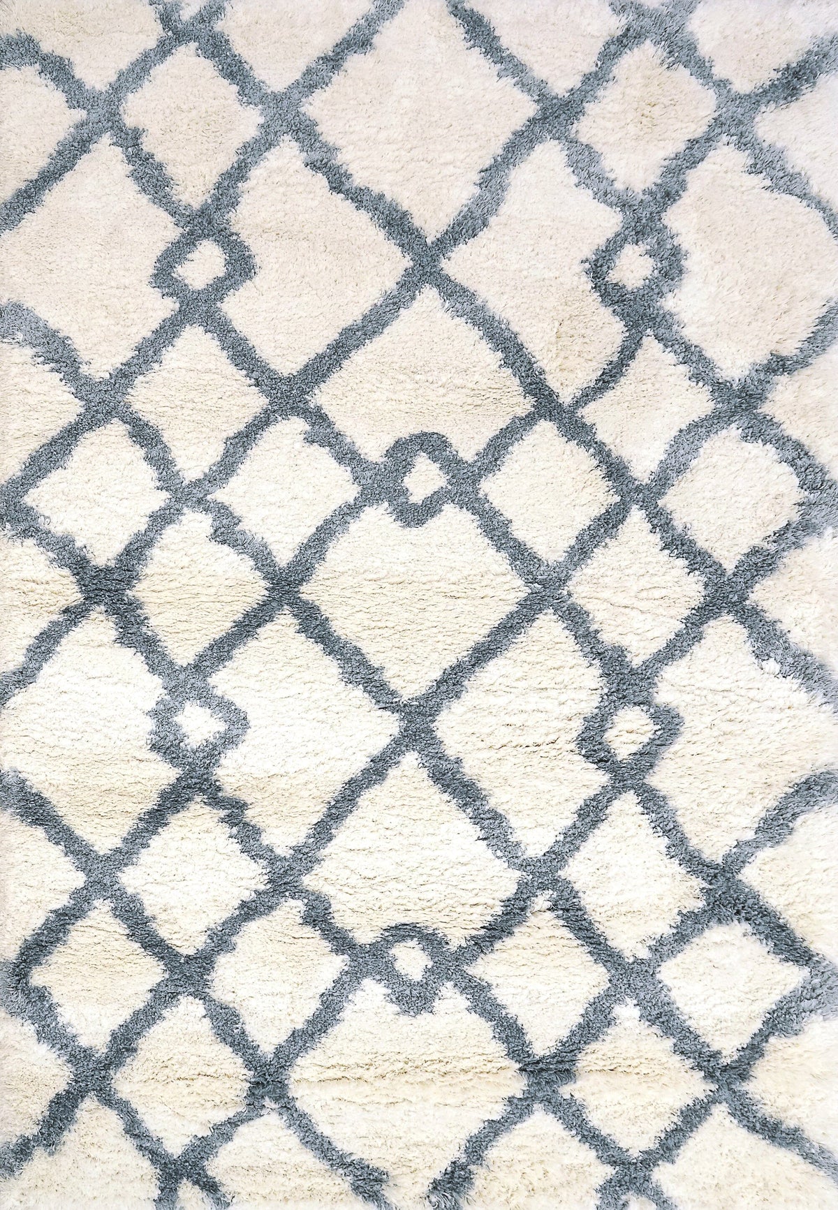 Anne Klein Ivory/Blue The Printed Posh Contemporary Rug Collection