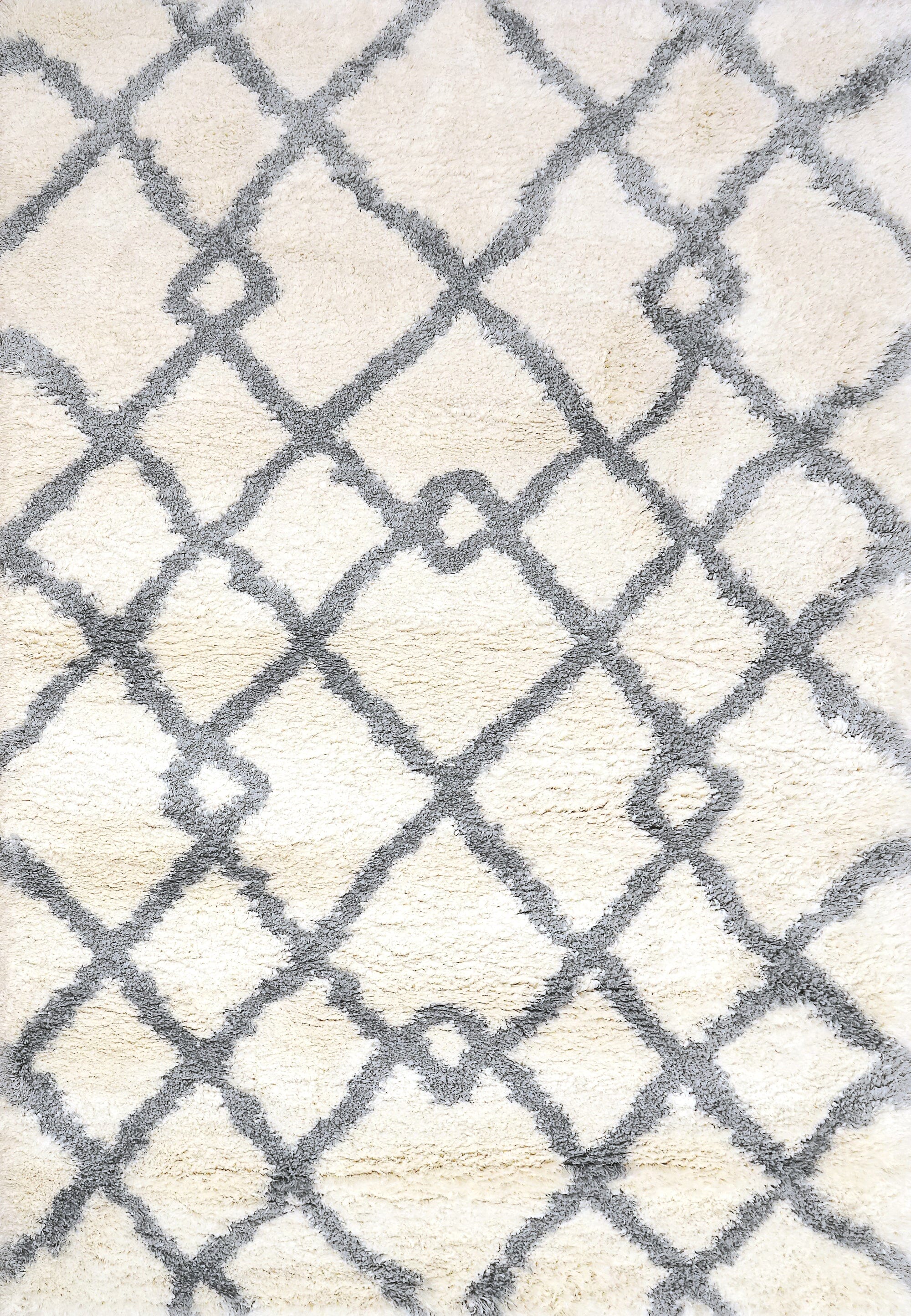 Anne Klein Ivory/Grey The Printed Posh Contemporary Rug Collection