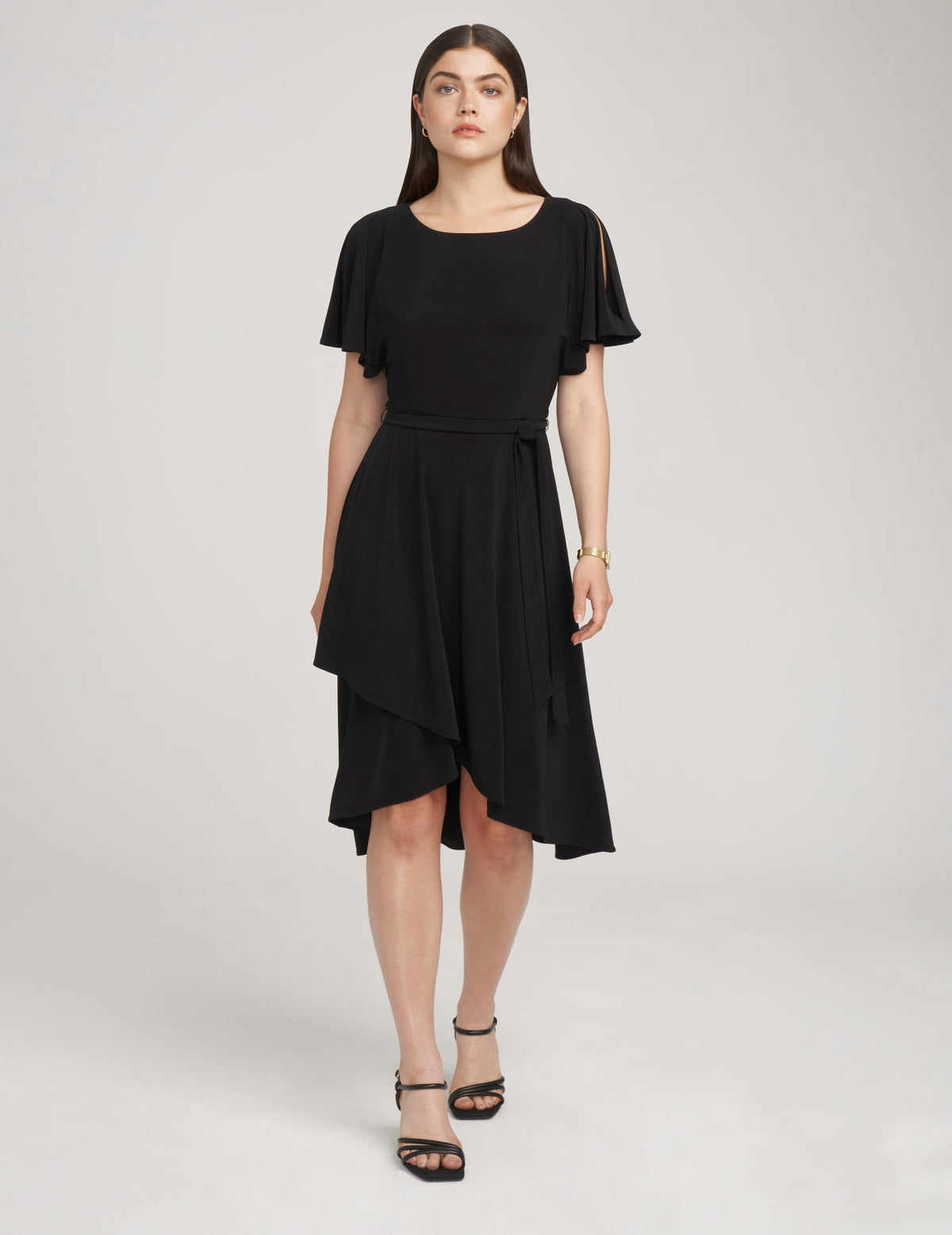 Anne Klein  Flutter Sleeve Sash Dress- Sale