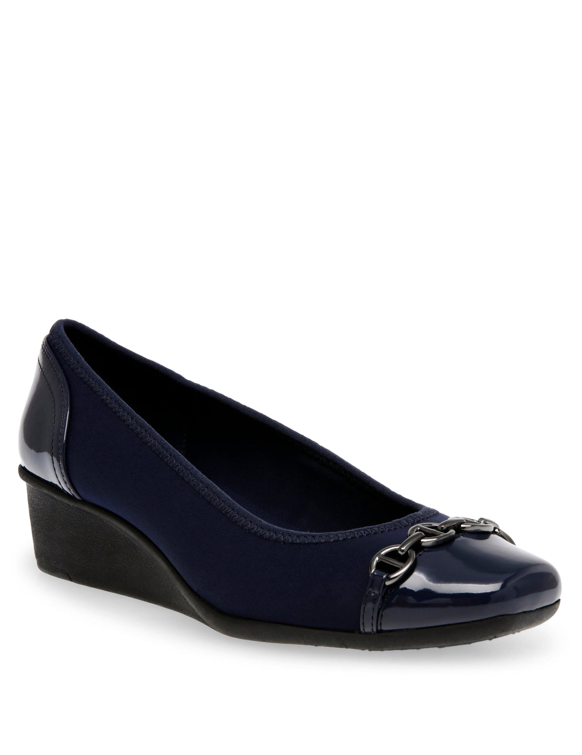 Anne Klein Navy Multi Webster Wedge- Sale