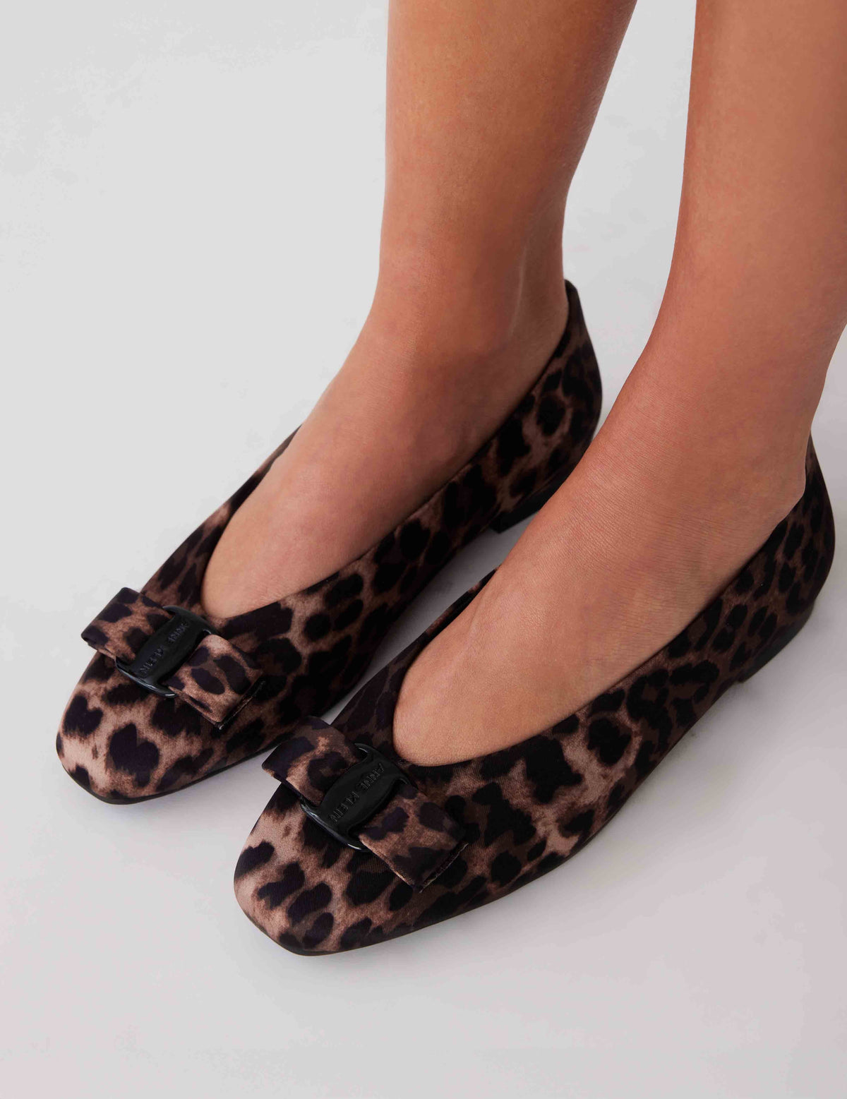 Anne Klein Leopard Satin Willow Ballet Flat