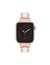 Anne Klein Ivory/Rose Gold-Tone Enamel Link Bracelet Band for Apple Watch®