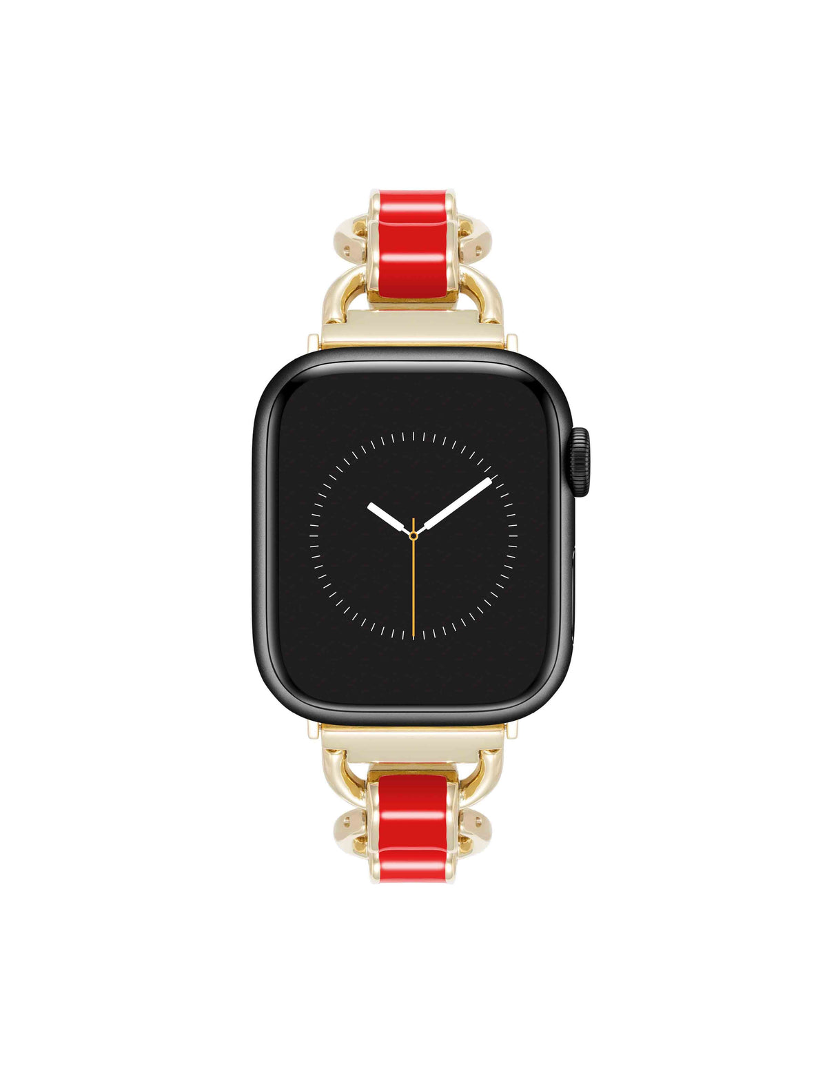 Anne Klein Gold-Tone/Red Enamel Link Bracelet Band for Apple Watch®