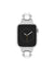 Anne Klein Silver-Tone/White Enamel Link Bracelet Band for Apple Watch®