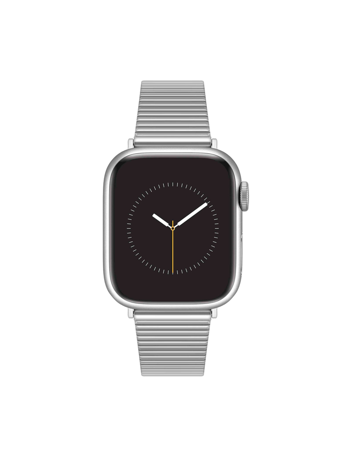 Anne Klein Silver-Tone Stainless Steel Band with Sliding Buckle Closure for Apple Watch®