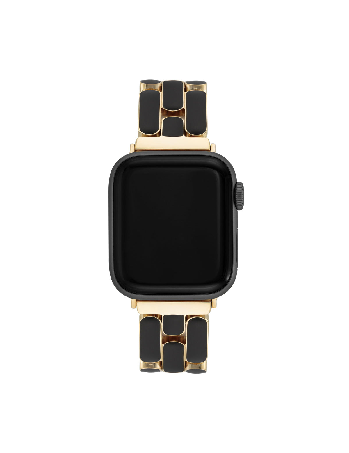 Anne Klein Gold-tone/Black Enamel Link Bracelet for Apple Watch®