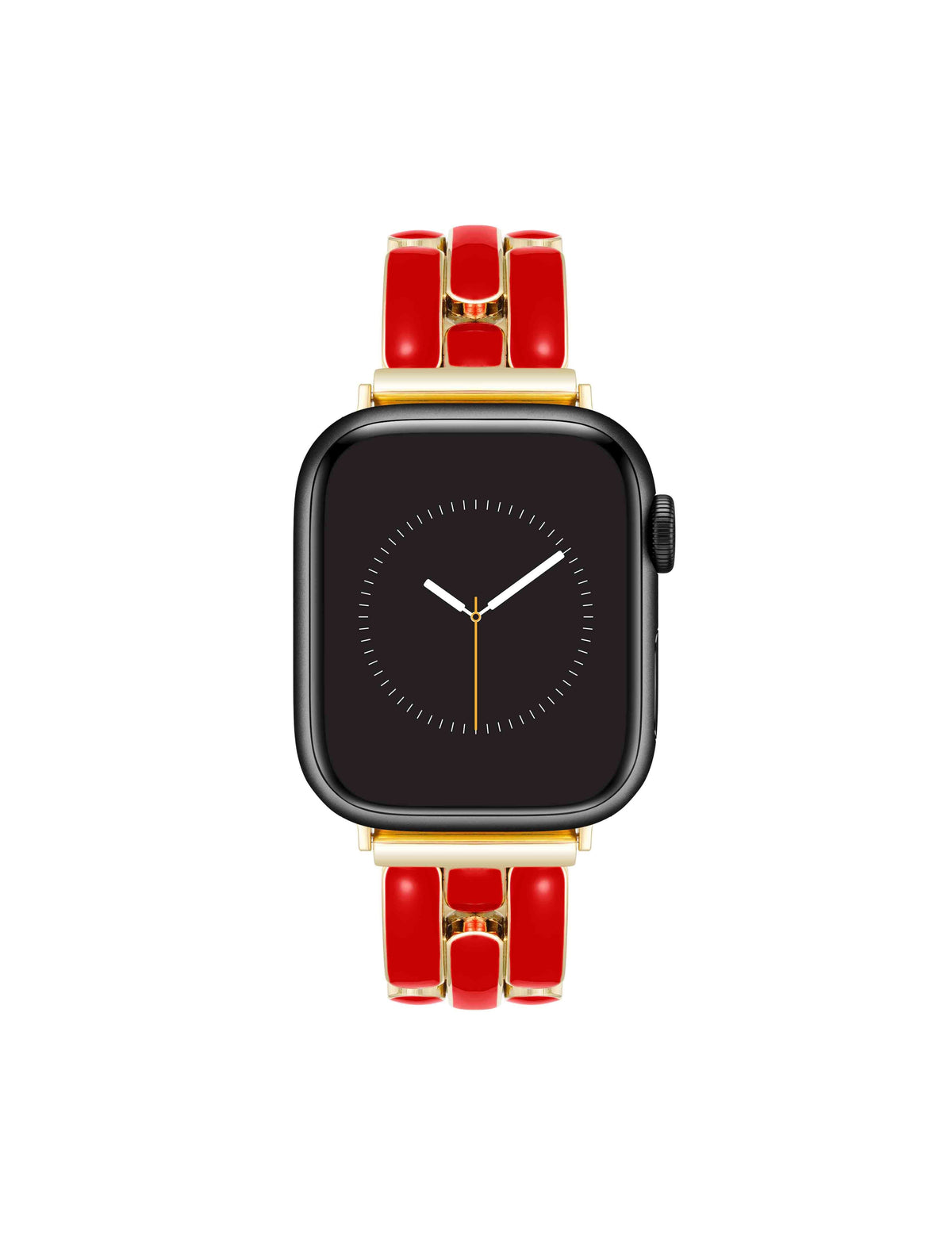 Anne Klein Red/Gold-Tone Enamel Link Bracelet for Apple Watch®