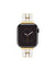 Anne Klein White/Gold-Tone Enamel Link Bracelet for Apple Watch®