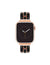 Anne Klein Black/Rose Gold-Tone Enamel Link Bracelet for Apple Watch®