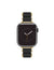 Anne Klein Gold-Tone/Black Rubberized Link Bracelet Band for Apple Watch®