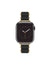 Anne Klein Black/Gold-Tone Rubberized Link Bracelet Band for Apple Watch®