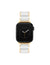 anne klein Rubberized Link Bracelet Band for Apple Watch® White/Gold-Tone