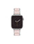 Anne Klein Pink/Silver-Tone Rubberized Link Bracelet Band for Apple Watch®