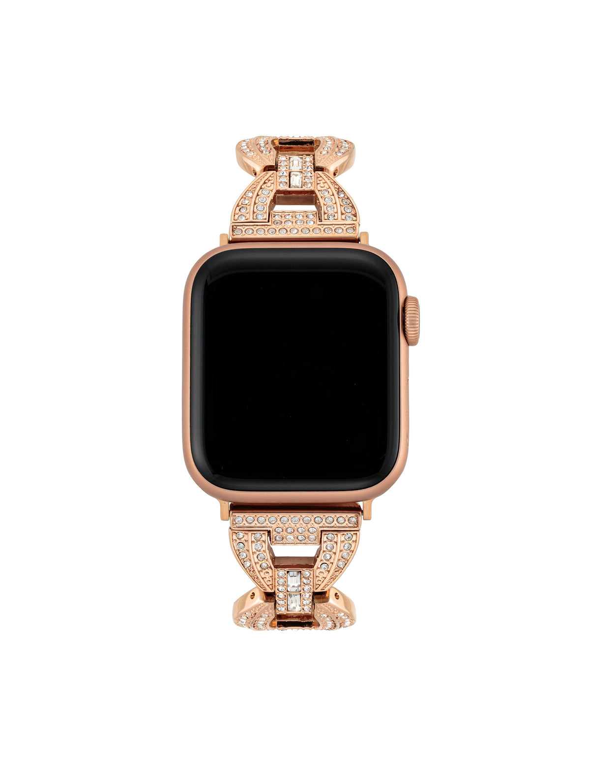 Anne Klein Rose Gold-Tone Premium Crystal Round Link Bracelet  for Apple Watch®