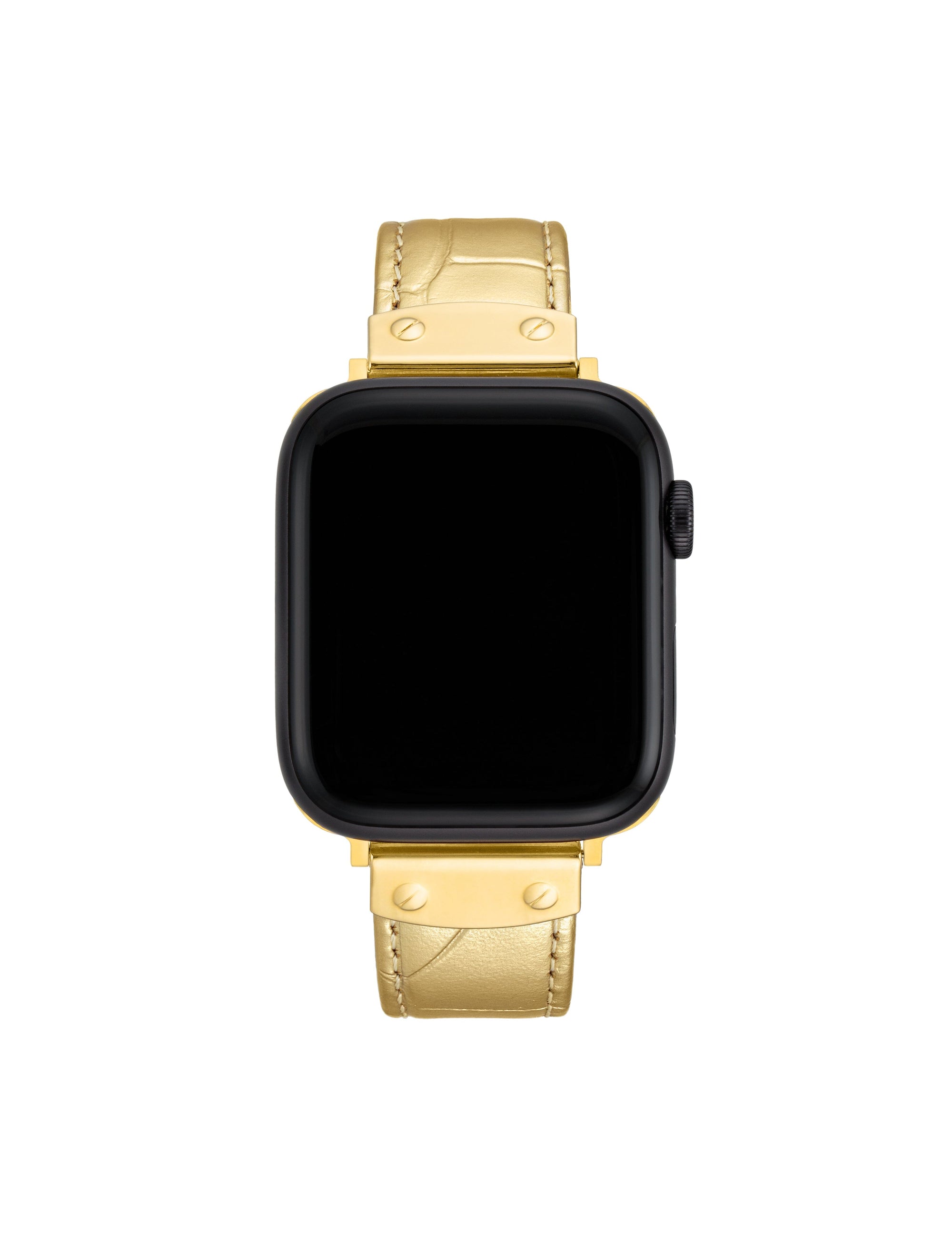 Anne Klein Gold-Tone Croco Leather Band for Apple Watch®
