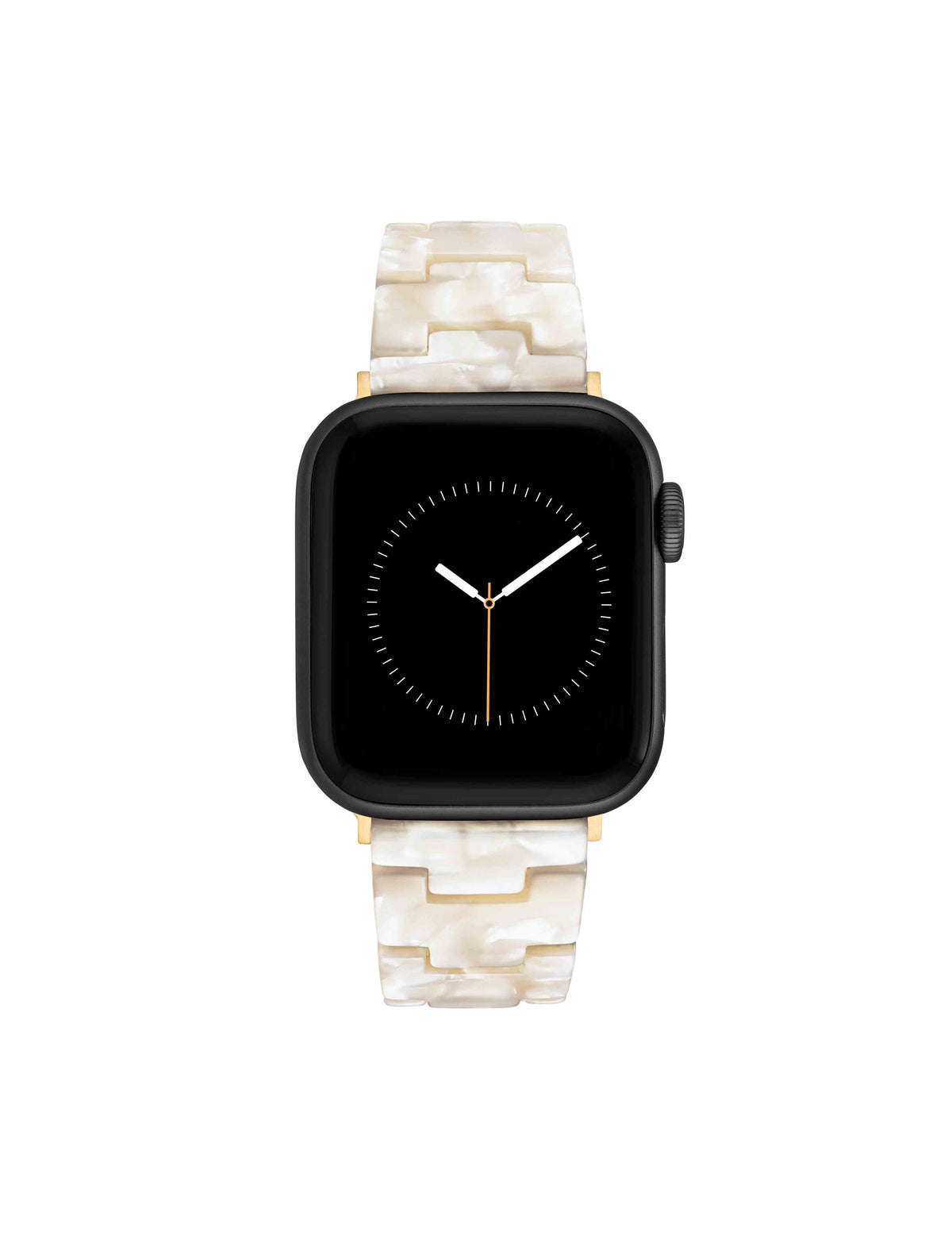 Anne Klein Ivory/Gold-Tone Marbleized Acetate Bracelet Band for Apple Watch®