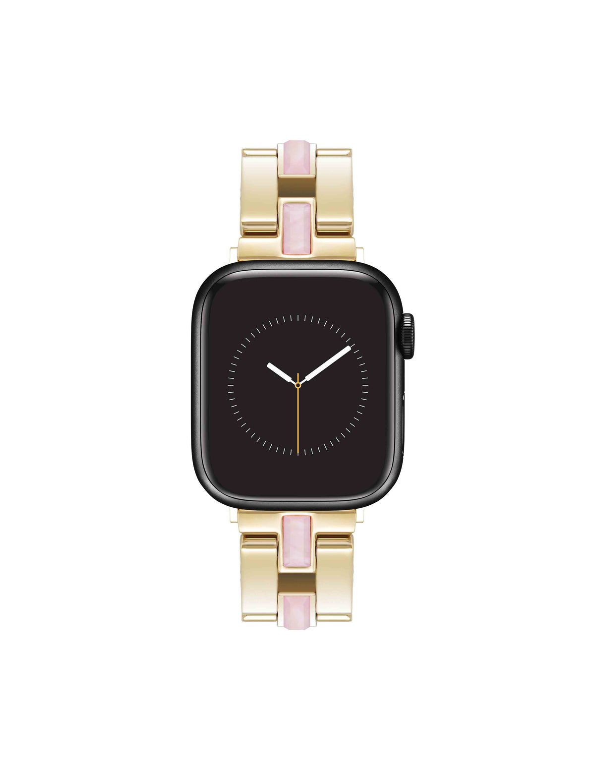 Anne Klein Rose Quartz/Gold-Tone Gemstone Accented Bracelet Band for Apple Watch®