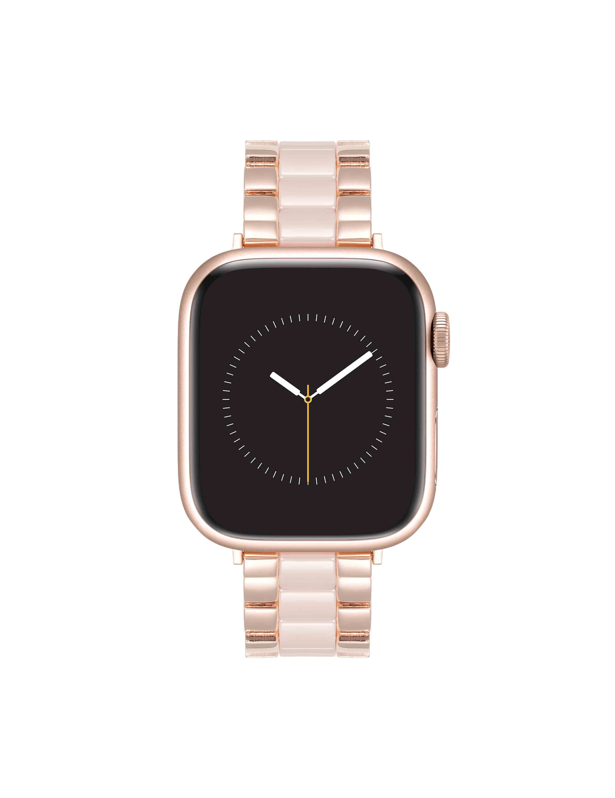 Anne Klein Blush Pink/Rose Gold-Tone Elegant Metal and Ceramic Link Band for Apple Watch®