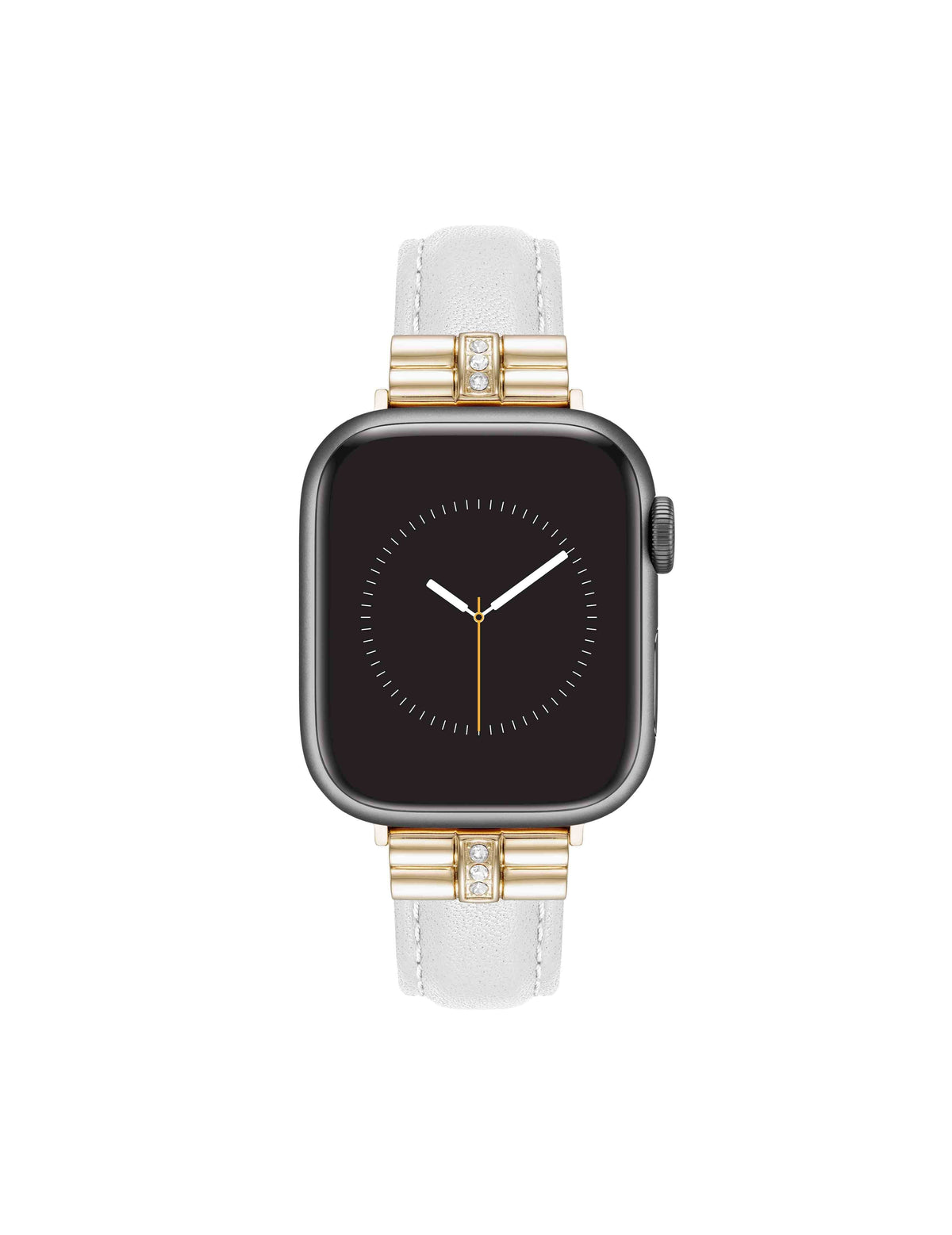 Anne Klein White/Gold-Tone Consider It Sustainable Leather Band for Apple Watch®