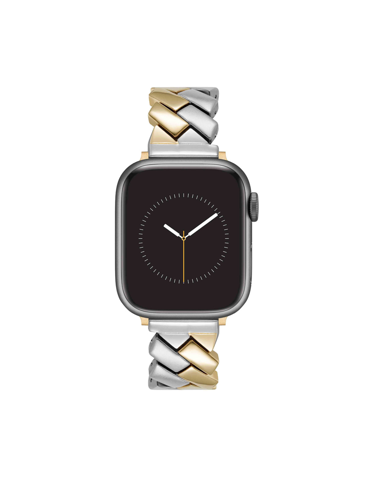 Anne Klein Gold-Tone/Silver-Tone Metal Zig-Zag Bracelet Band for Apple Watch®