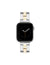 Anne Klein Silver-Tone/Gold-Tone Polished Metal Link Bracelet Band for Apple Watch®