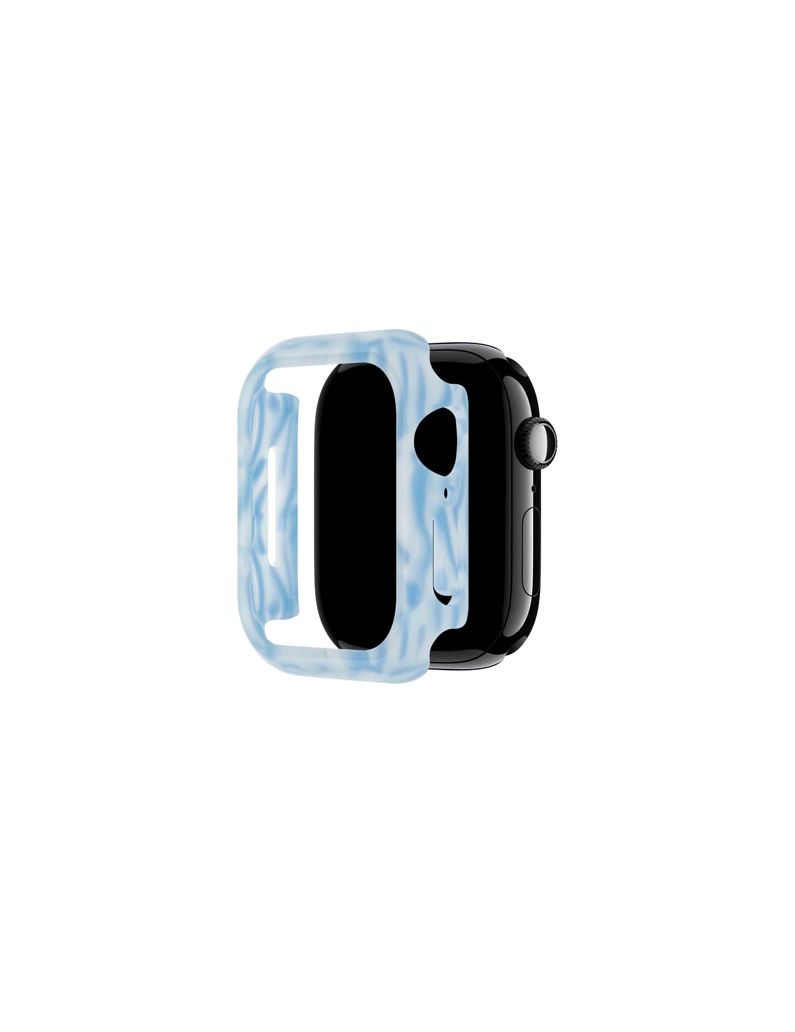 Anne Klein Light Blue Marbleized Acetate Protective Case for Apple Watch®