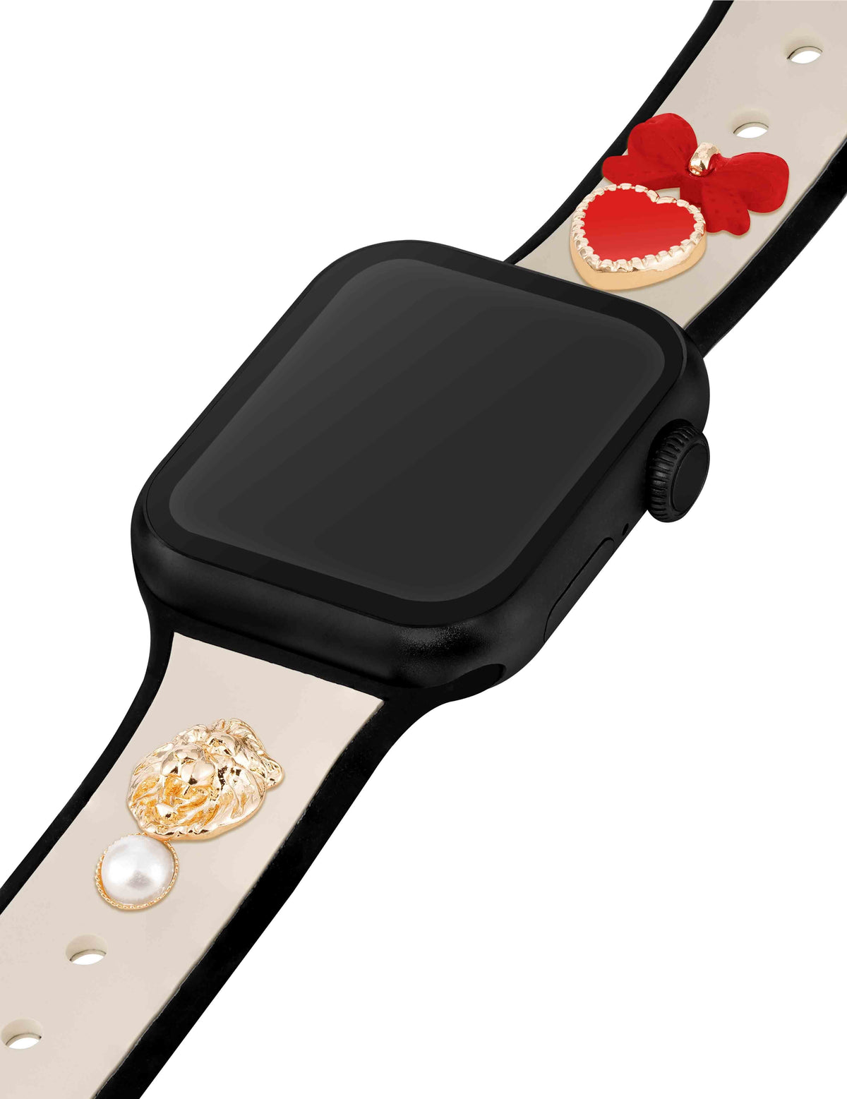 Anne Klein Red/Gold-Tone Decorative Charms for Apple Watch® Band