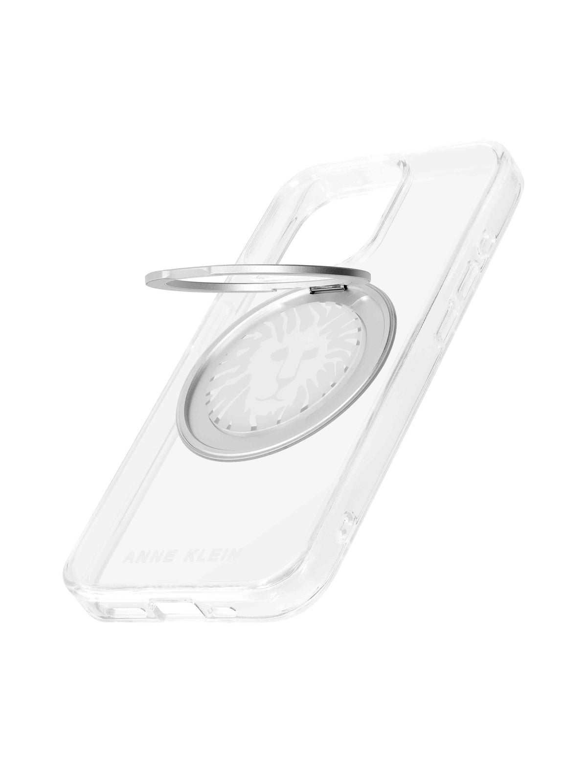 Anne Klein Clear Protective Plastic Case with Rotating Ring for iPhone® 15 Pro