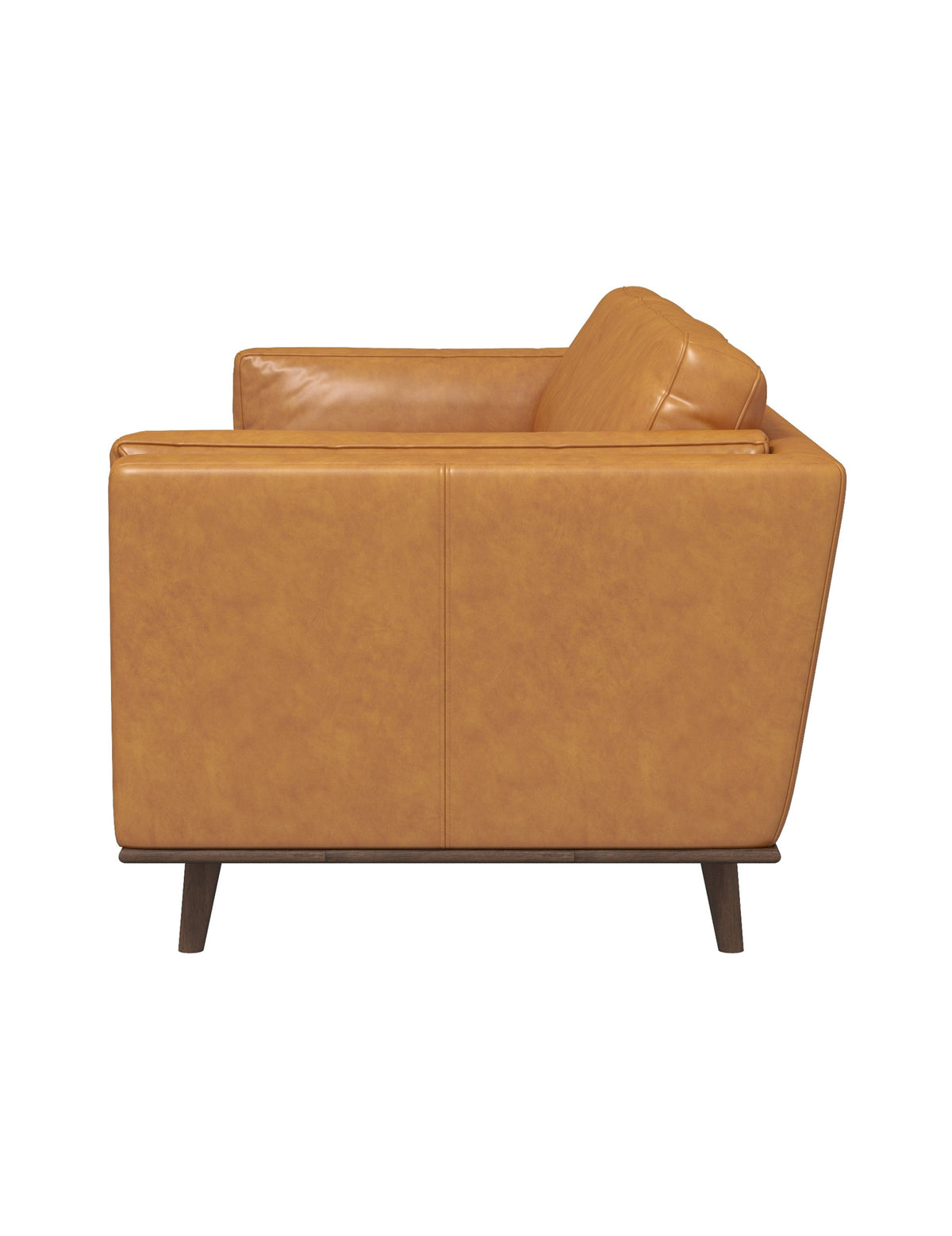 Anne Klein  Cardano Cognac Tan 89&quot; Genuine Leather Sofa