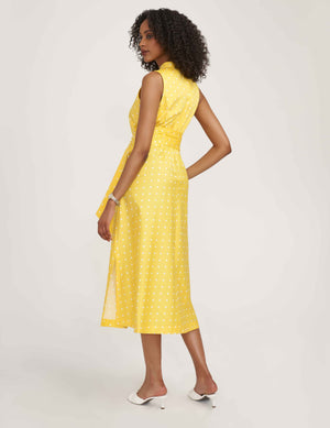 Anne Klein  Cotton Midi Dress with Attached Sash- Sale