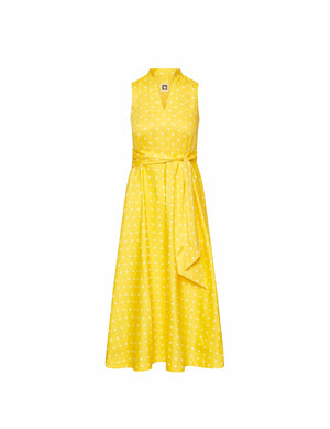 Anne Klein  Cotton Midi Dress with Attached Sash- Sale