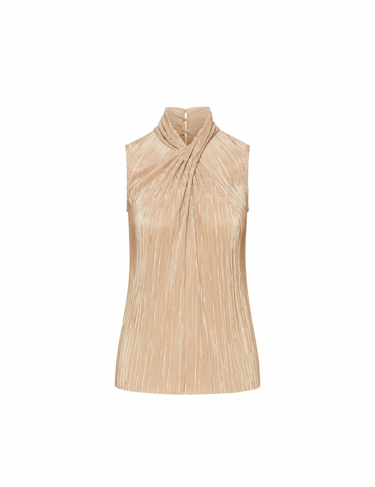 Anne Klein  Charmeuse Sleeveless Twist Neck Top- Sale