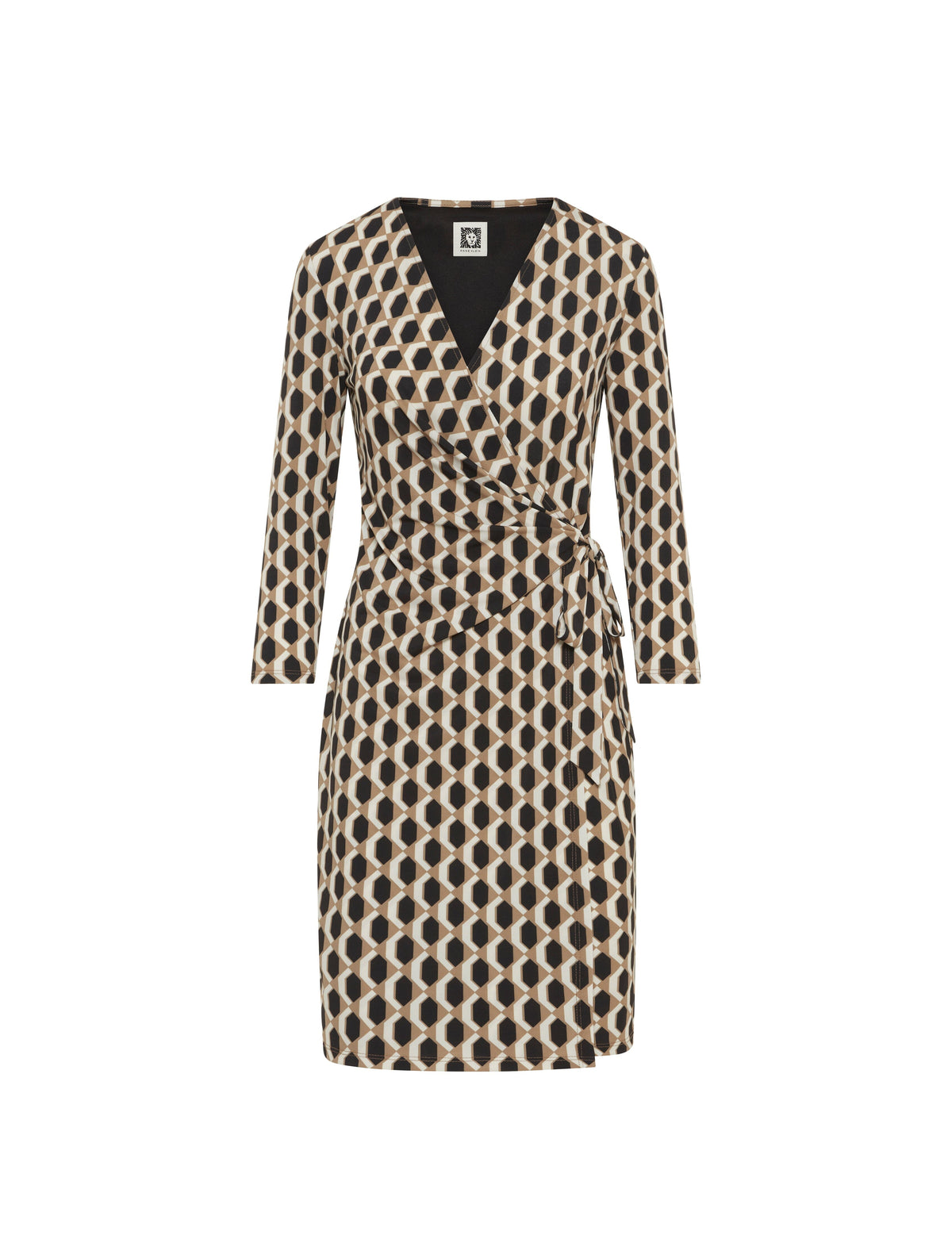 Anne Klein Vicuna Combo Classic Wrap Dress- Clearance