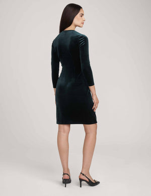 Anne Klein  Velvet Classic Faux Wrap Dress- Sale