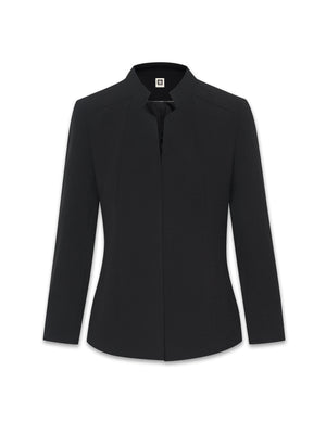 Anne Klein Anne Black Stand Collar Jacket- Clearance