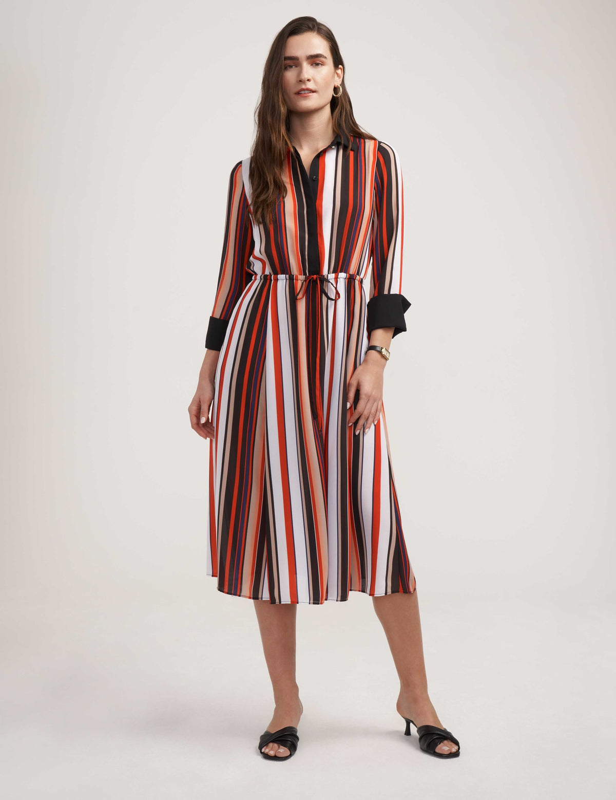 Anne Klein  Drawstring Shirt Dress- Sale