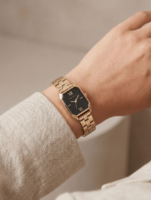 Anne Klein Octagonal Shaped Metal Bracelet Watch