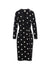 Anne Klein Anne Black/Anne White Petite Dot Print Faux Wrap Dress- Sale