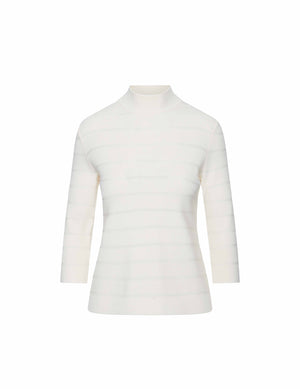 Anne Klein Anne White Mock Neck Top- Sale