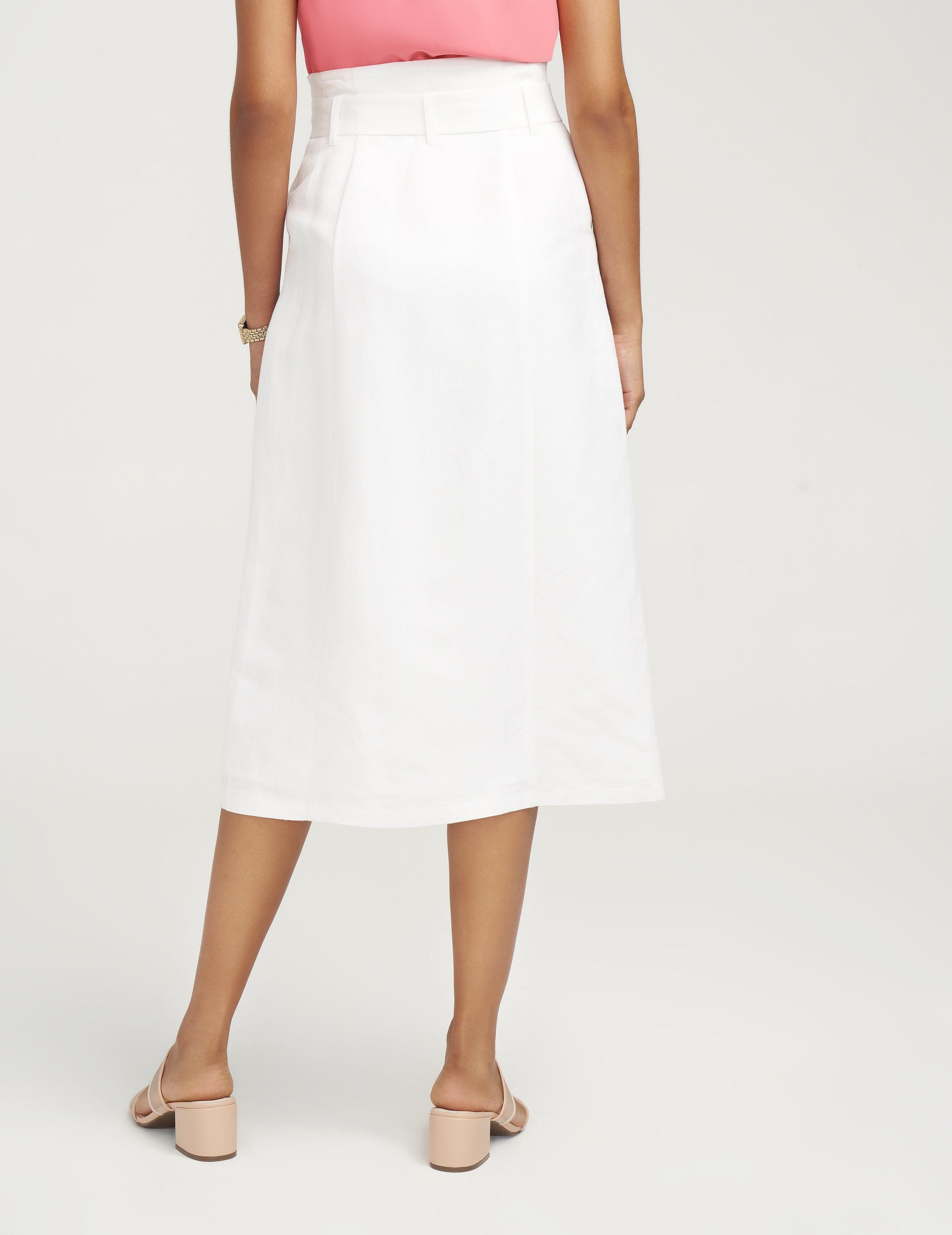 White linen 2025 skirt 60