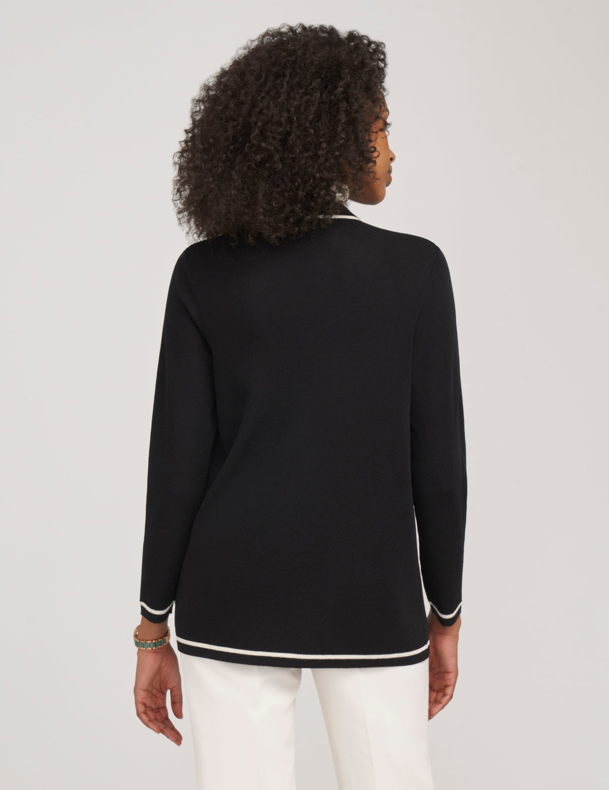 Anne Klein Petite Malibu Cardigan With Tipping