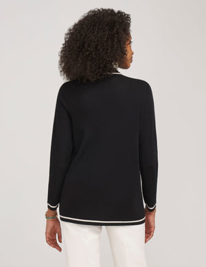 Anne Klein  Petite Malibu Cardigan With Tipping