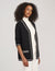 Anne Klein Anne Black/ Anne White Petite Malibu Cardigan With Tipping