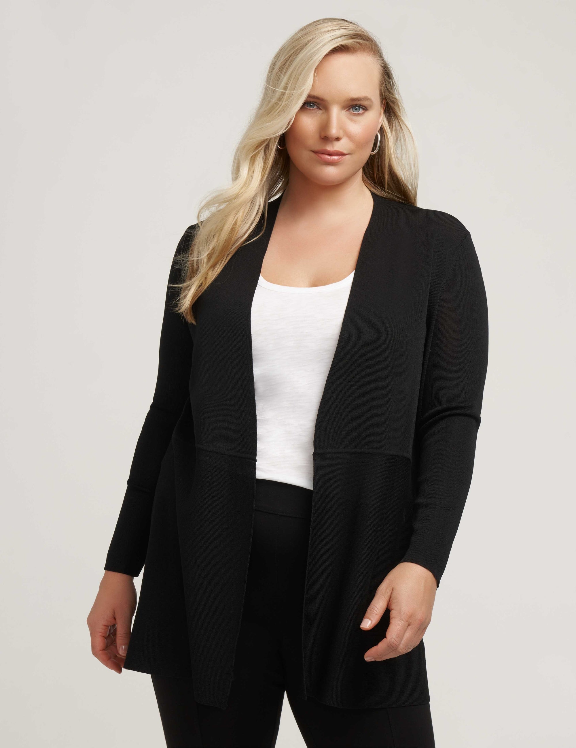 Plus Size Oversized Cardigan Look Plus Size Monterey Cardigan