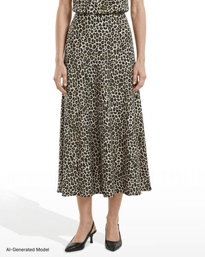 Anne Klein Bias Cut Flared Pull-On Skirt